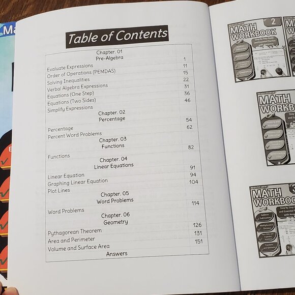 Set of 3 Math Workbooks 8th Grade Pre-Algebra - Picture 6 of 10